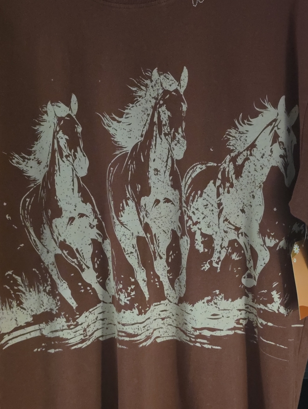 🐴NWT", 100% COTTON, "WILD AND FREE" TEE", BY "MESSY BUN JUST CHILLIN" 🐴 - Picture 4 of 14